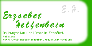 erzsebet helfenbein business card