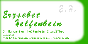 erzsebet helfenbein business card